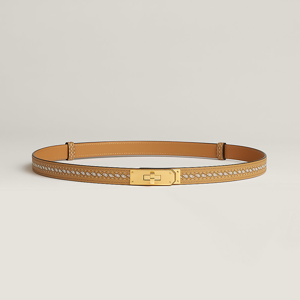 HERMES エルメス ベルト ケリー18 ブラック ゴールド金具 ヴォー 