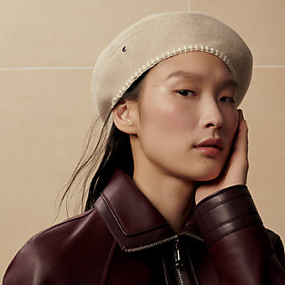 HERMES エルメス サントノーレ アルパカウールベレー帽 ベージュ 58  