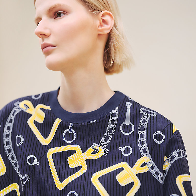 ボクシーTシャツ 《カレイドスコープ・エフェクト》 | Hermès ｜半袖(T  