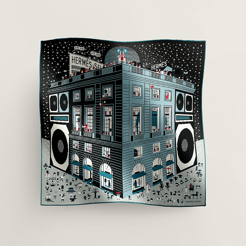 ポケットチーフ “ヴィンテージ”シルク 45 《フォーブル・パーティ  