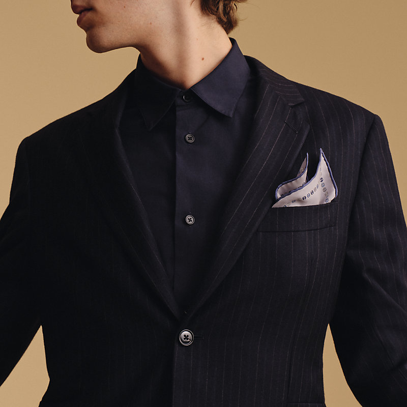 HERMES (エルメス) ポケットチーフ ネイビー - 小物