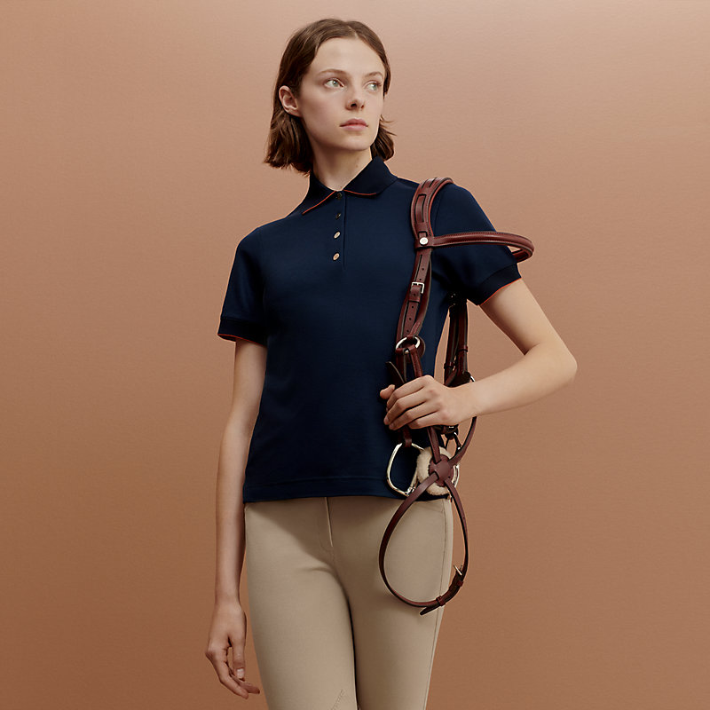 1円 エルメス レディース ポロシャツ 半袖 トップス 計2点セット BZ350 HERMES エルメス ポロシャツ Broderie H 「H」刺繍