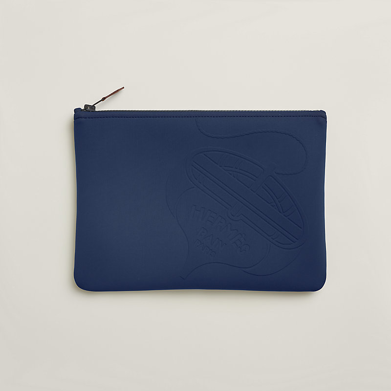 ポーチ 《ネオバン・タラサ》 MM - ブルー | Hermès - エルメス-公式サイト