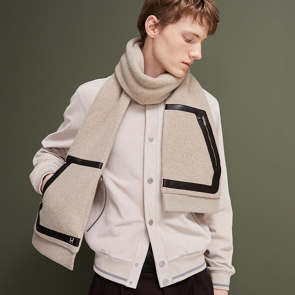 T様専用 エルメス HERMES メランジ フリンジ マフラー ロング かるく
