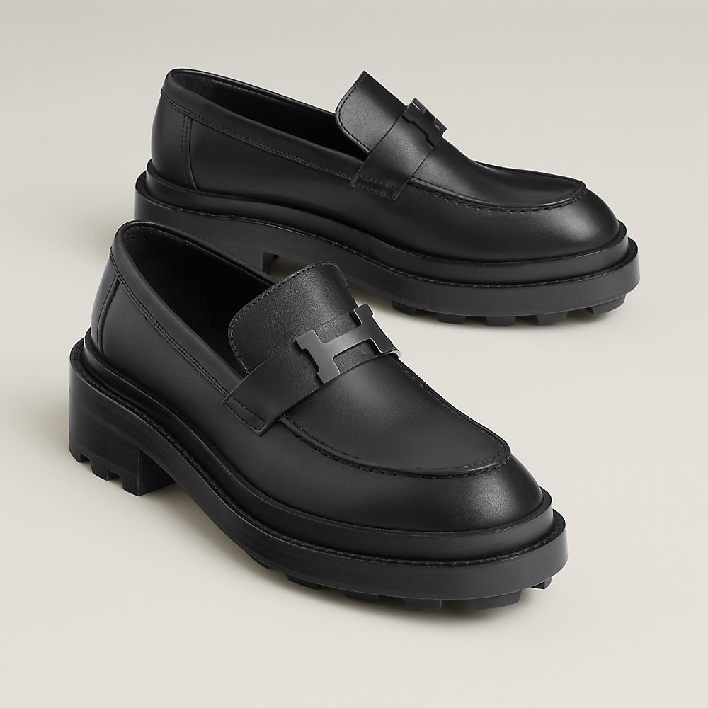 モカシン 《ルーブル》 - ブラック | Hermès - エルメス-公式サイト