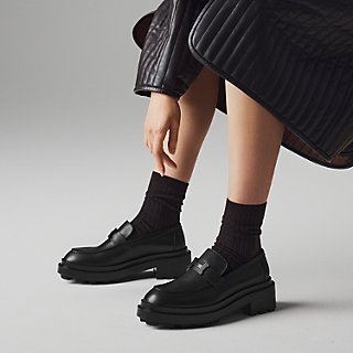 モカシン 《ルーブル》 - ブラック | Hermès - エルメス-公式サイト