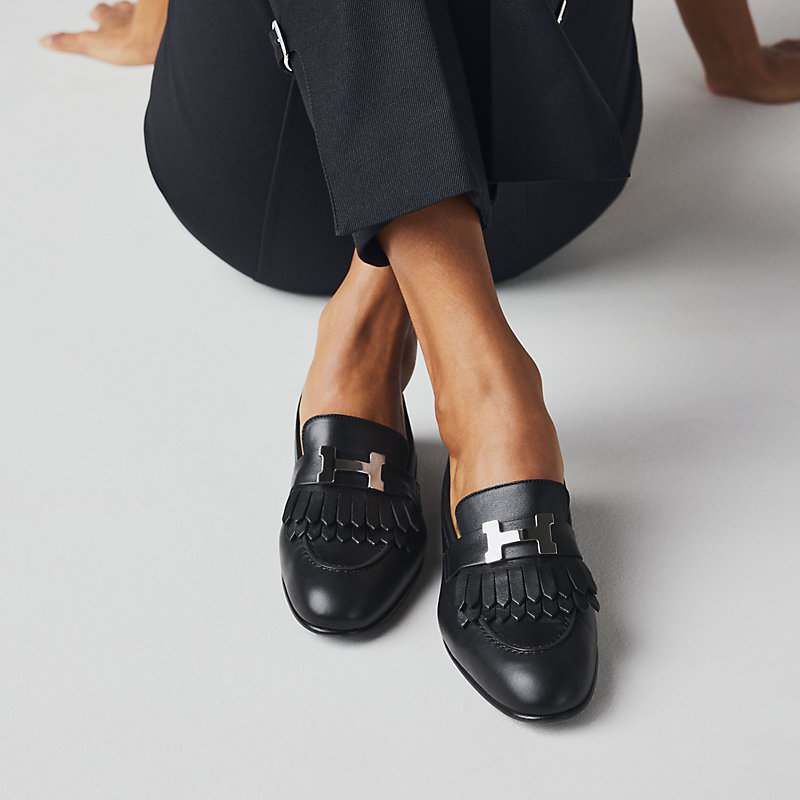 専用 エルメスHERMESモカシンロワイヤルブラックパープル美品 極美品  