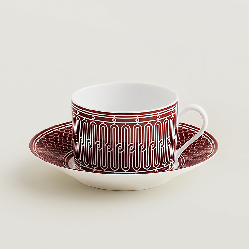 モーニングカップ＆ソーサー 〈Hデコ〉 レッド | Hermès - エルメス 