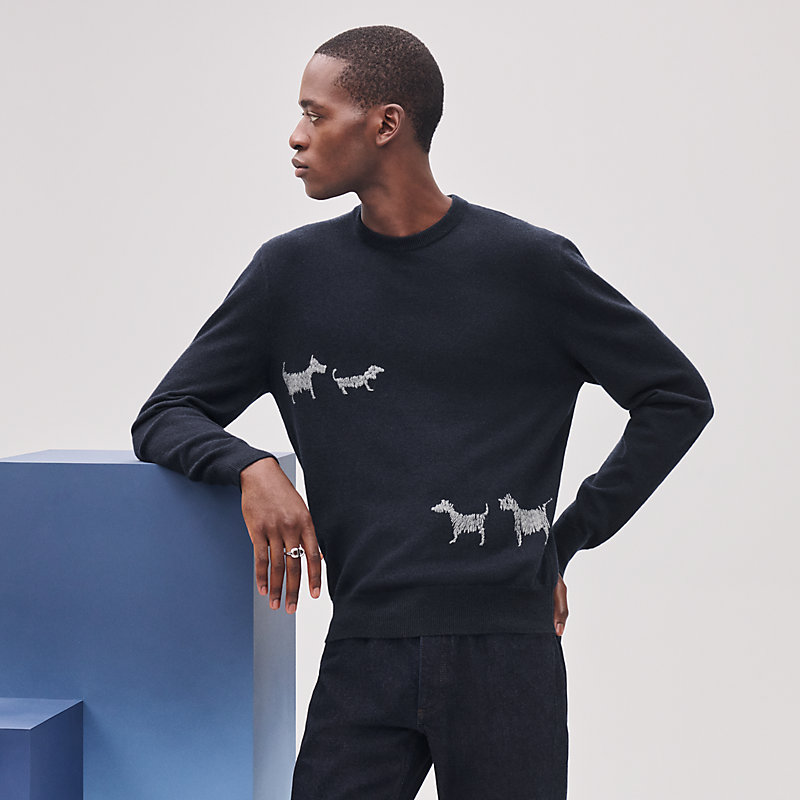 ラウンドネックニット 《メリ・メドール・ブロデ》 | Hermès 