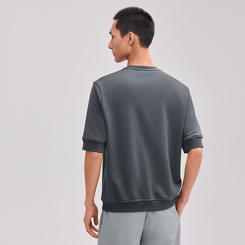 k.f12 エルメス ラウンドネックTシャツ クルー・ド・セル半袖スエット 