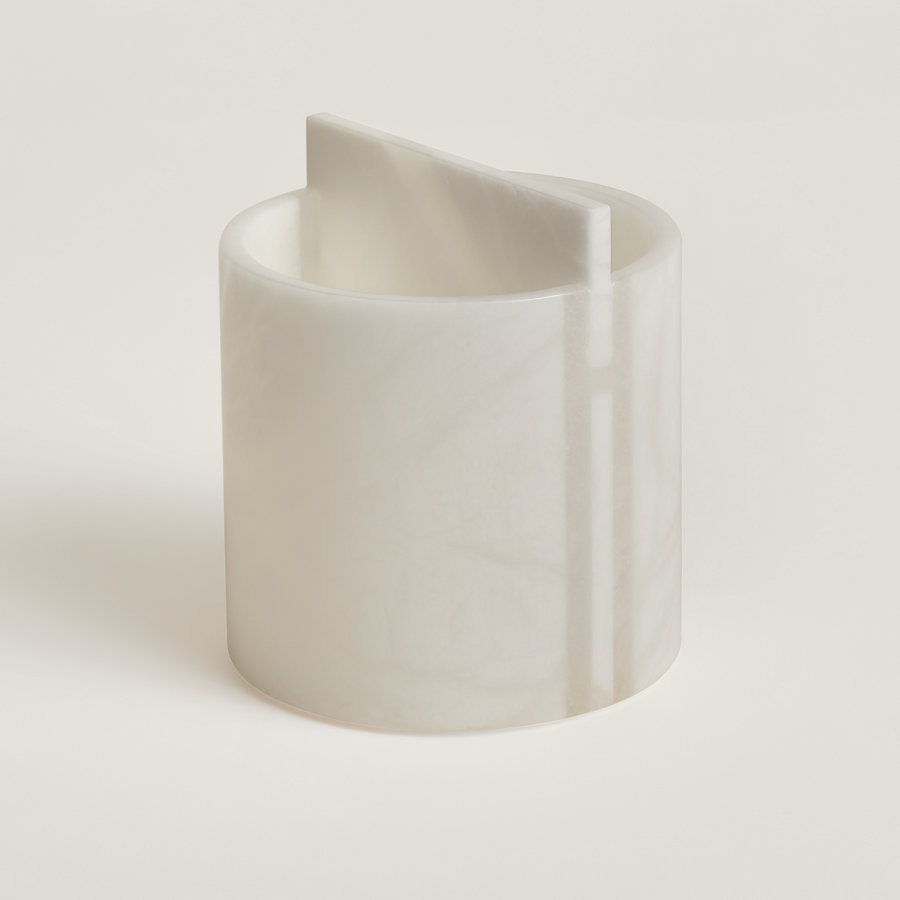 HERMES エルメス アリアンヌ ティッシュケース アラバスター 雪花石膏  