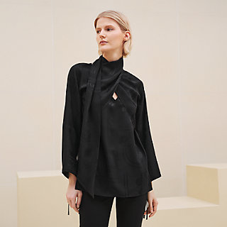 ラヴァリエール付き ブラウス 《無秩序》 ジャカード | Hermès 