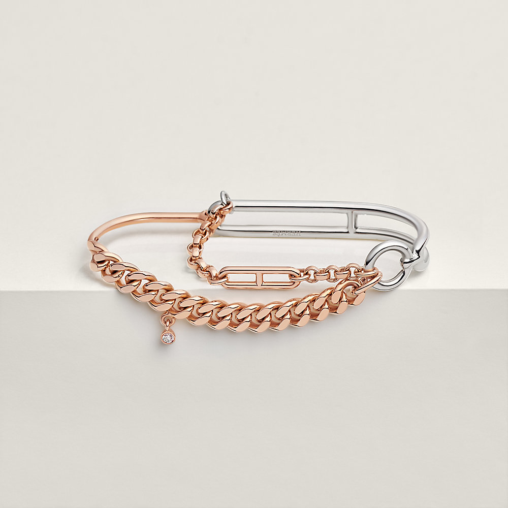 リング 《ミックス・アンド・H》 トリプル - ピンクゴールド | Hermès 
