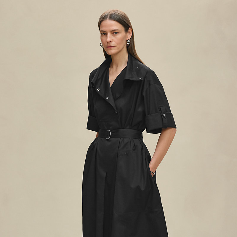 ルーズドレス ベルト付き - ブラック | Hermès - エルメス-公式サイト 