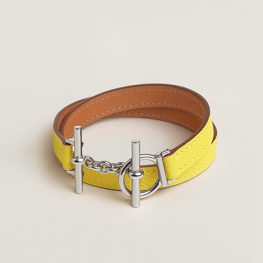 レザーブレスレット 《クロワジエール》 ドゥブルトゥール | Hermès 