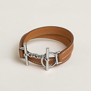 レザーブレスレット 《クロワジエール》 ドゥブルトゥール | Hermès 