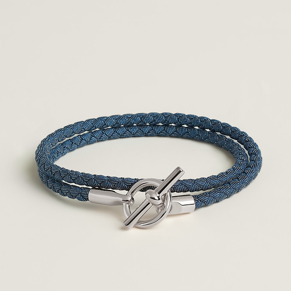 レザーブレスレット 《グレナン》 ドゥブルトゥール ジーン | Hermès 
