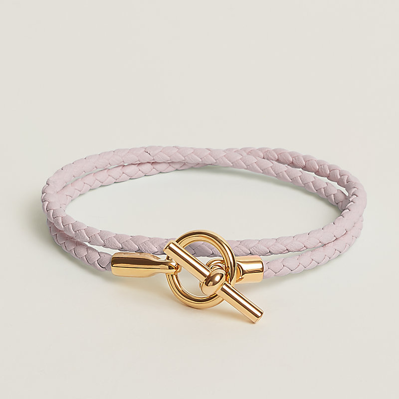 レザーブレスレット 《グレナン》 ドゥブルトゥール | Hermès 