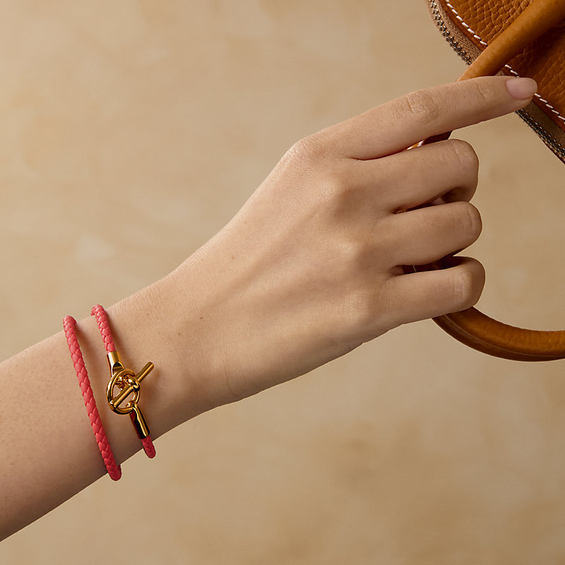 レザーブレスレット 《グレナン》 ドゥブルトゥール | Hermès 