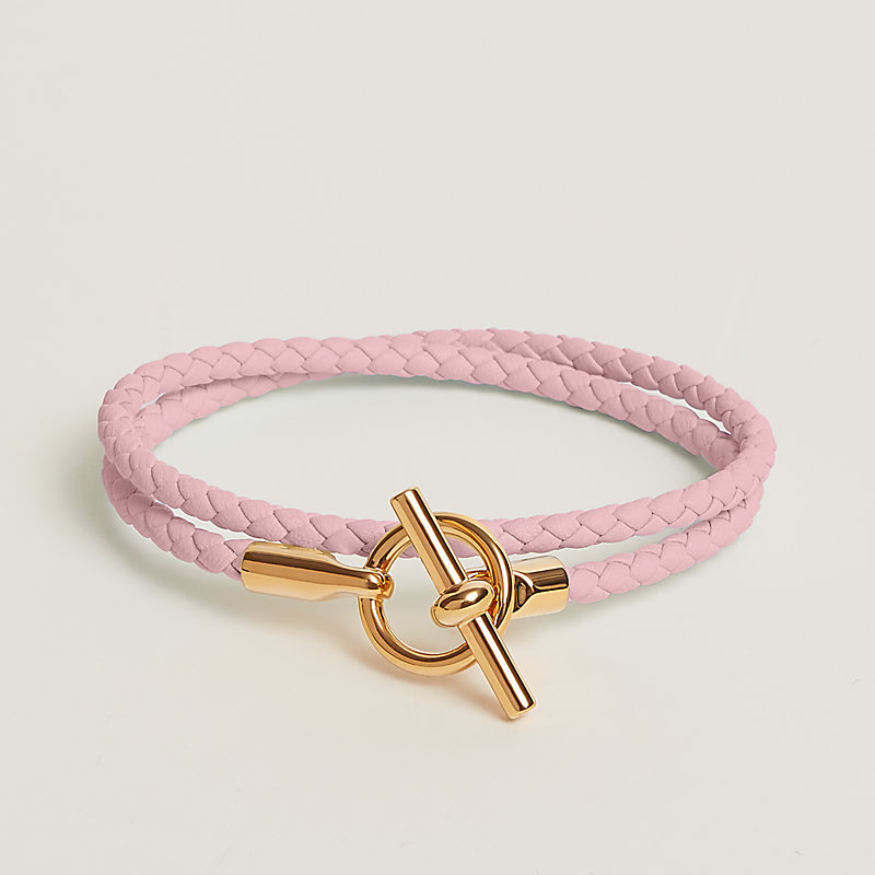 レザーブレスレット 《グレナン》 ドゥブルトゥール | Hermès 