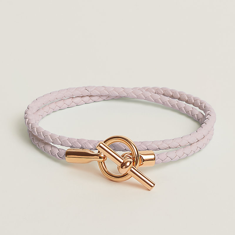 レザーブレスレット 《グレナン》 ドゥブルトゥール | Hermès 