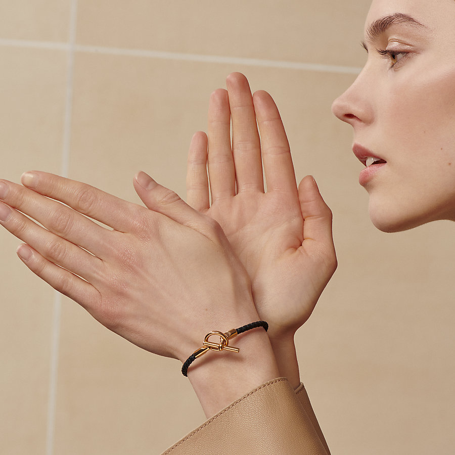 HERMES エルメス グレナンブレスレット ブラック/GP ブレスレット  