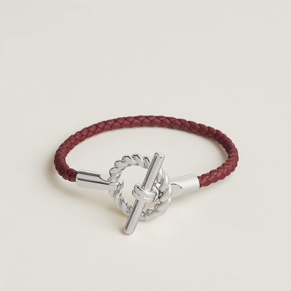 レザーブレスレット 《グレナン・ゴドロンヌ》 - レッド | Hermès 