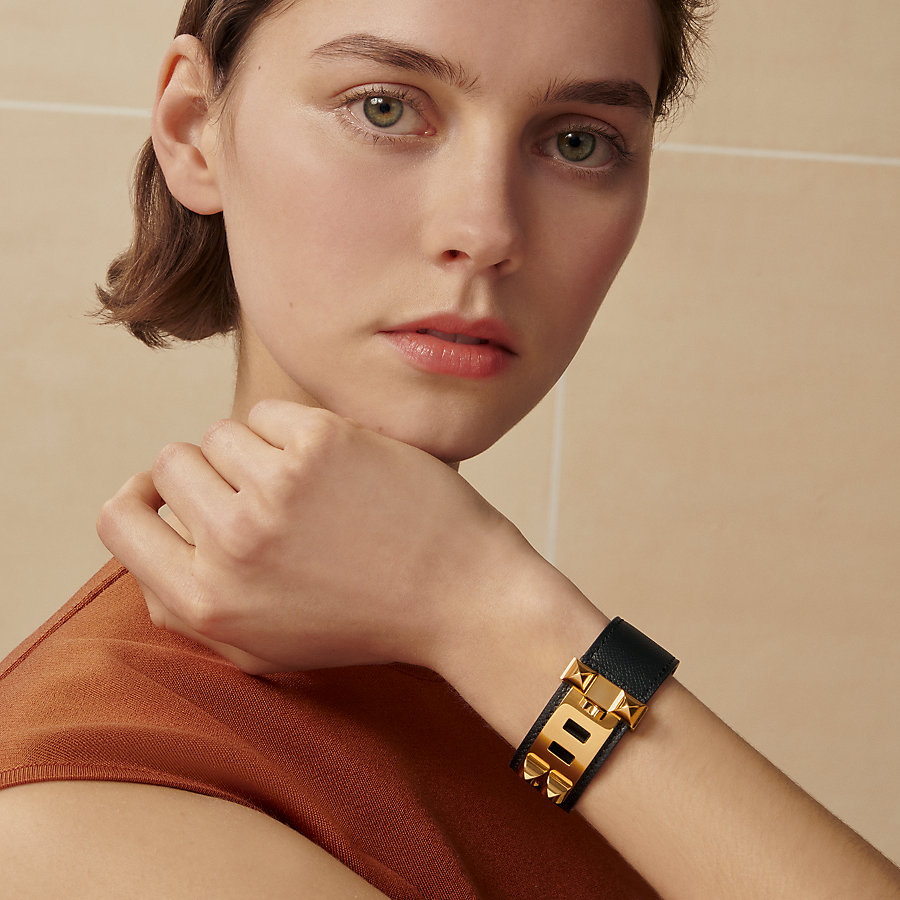 HERMES エルメス レザーブレスレット コリエドシアン Sサイズ ヴォー  