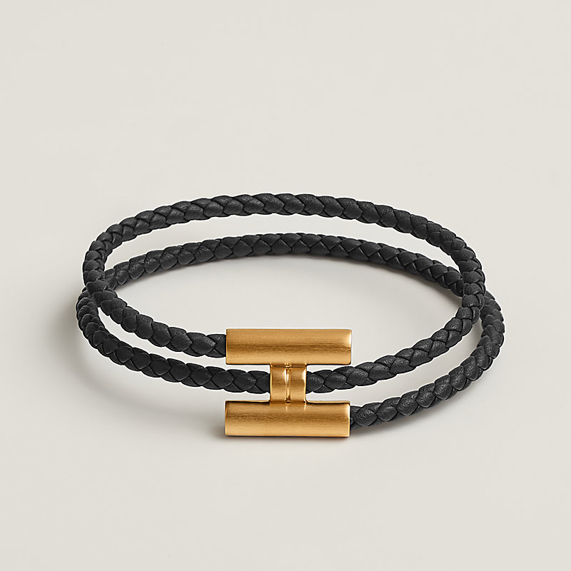 レザーブレスレット 《トゥルニ》 トレッセ | Hermès - エルメス-公式 