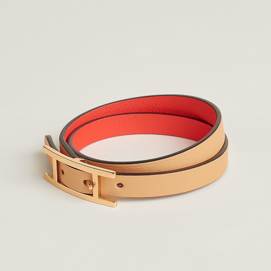 レザーブレスレット 《ビーアピ》 ドゥブルトゥール | Hermès 