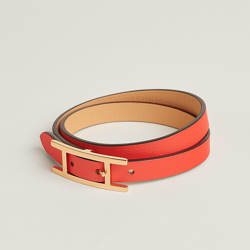 レザーブレスレット 《ビーアピ》 ドゥブルトゥール | Hermès 