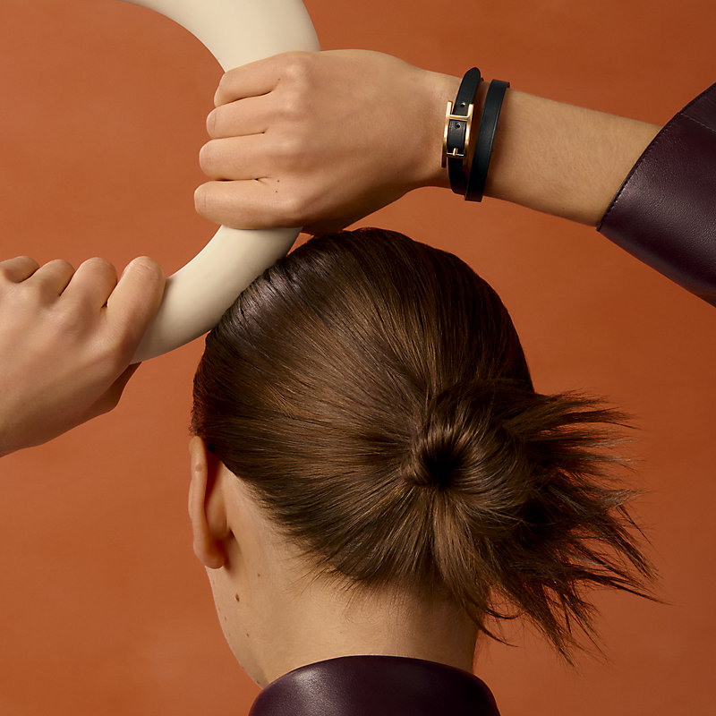 レザーブレスレット 《ビーアピ》 ドゥブルトゥール | Hermès  