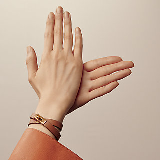 レザーブレスレット 《ミニ・ケリー》 ドゥブルトゥール | Hermès  