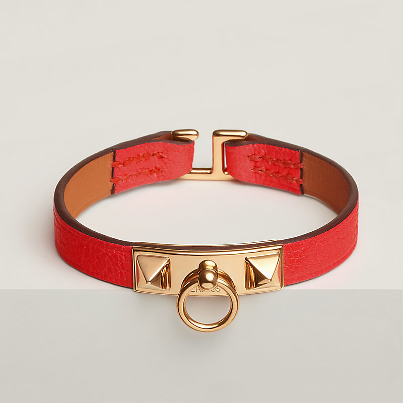 レザーブレスレット 《リヴァル・ミニ》 - レッド | Hermès - エルメス 