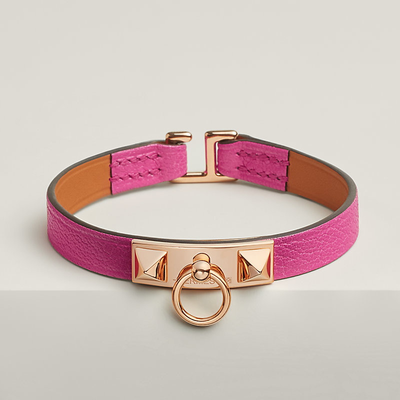 レザーブレスレット 《リヴァル・ミニ》 - ピンク | Hermès - エルメス 