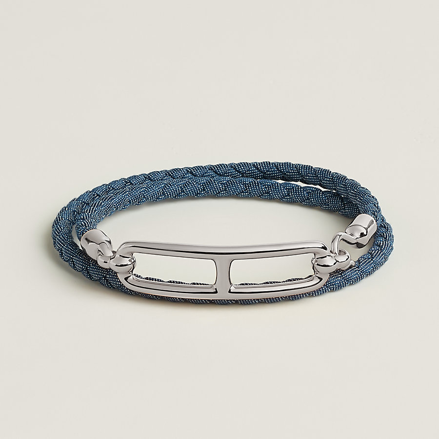 レザーブレスレット 《ルリ》 ドゥブルトゥール ジーン | Hermès 