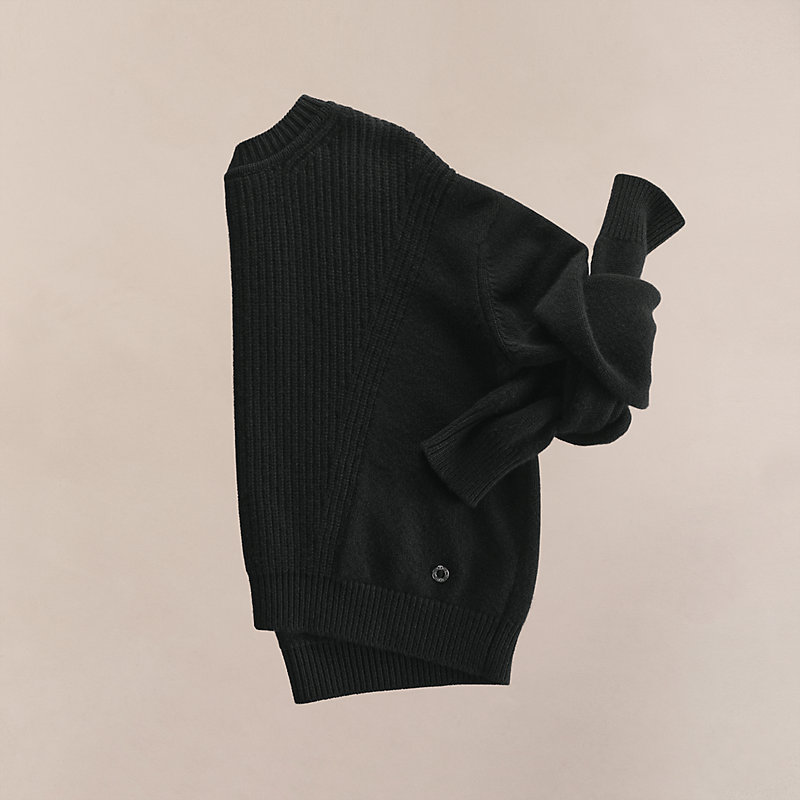 美品 Hermes カシミアニット ロングスリーブ ブラック 36 美品 Hermes  