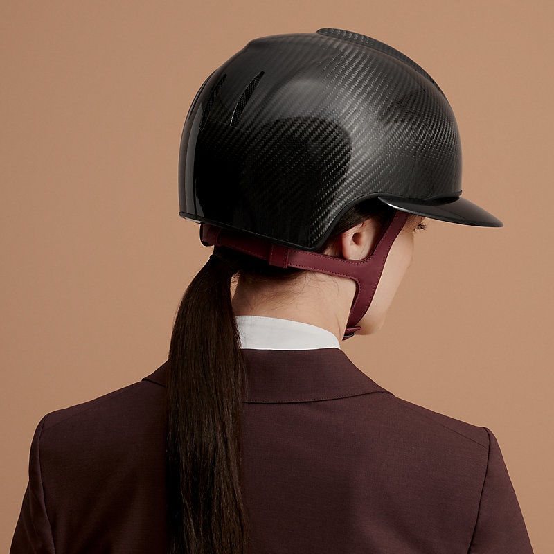 希少✨ HERMES 黒のベルベット乗馬ヘルメットと鞭 極美品✨HERMES エルメス