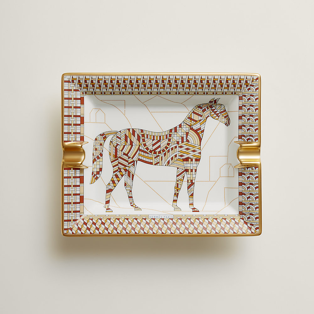 エルメスレオパード柄の置き型灰皿 HERMES エルメス モザイク ヴァン 