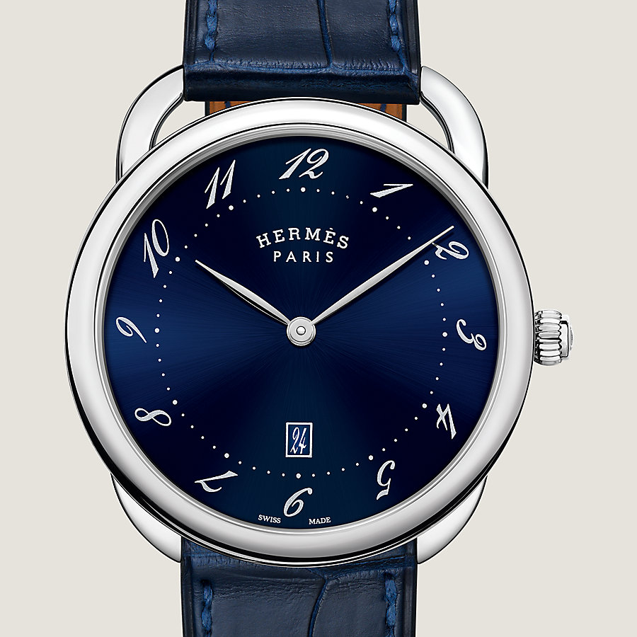 HERMES 腕時計 アルソー 油染み クォーツ ラウンド レディース 38