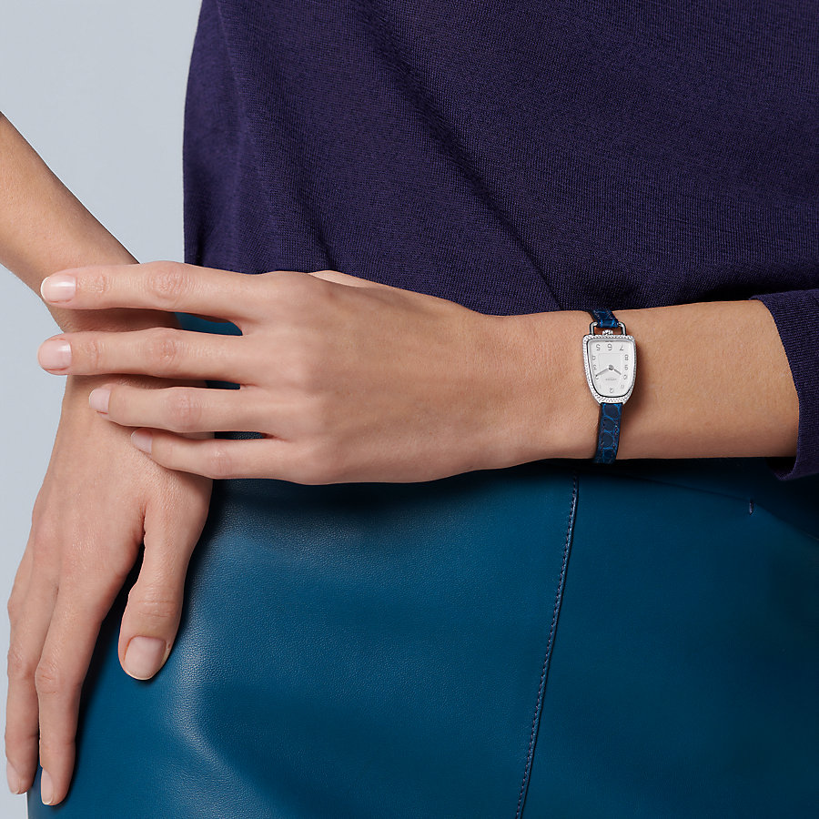 エルメスGA1.110 ギャロップクオーツレディースSS/革Z刻 