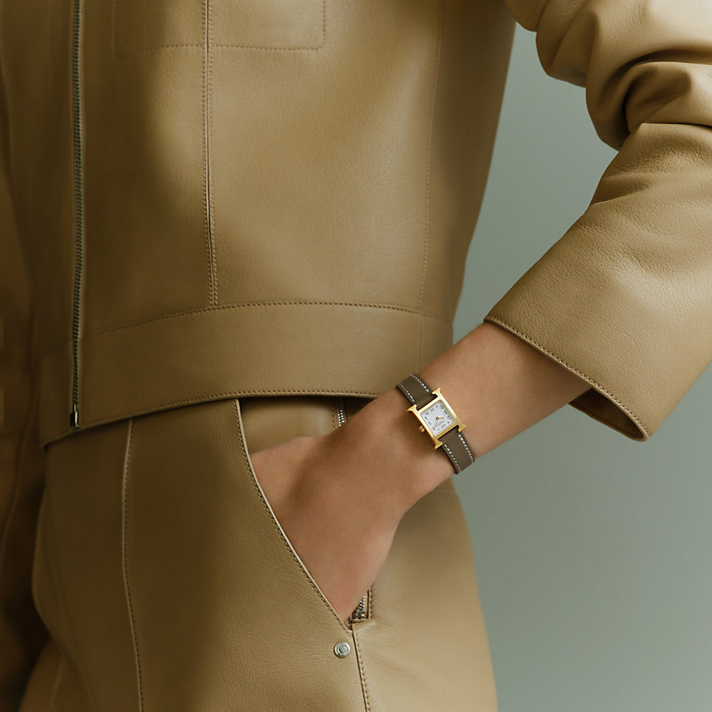 腕時計 《Hウォッチ》 ミニ 21 mm - ブラック | Hermès - エルメス 