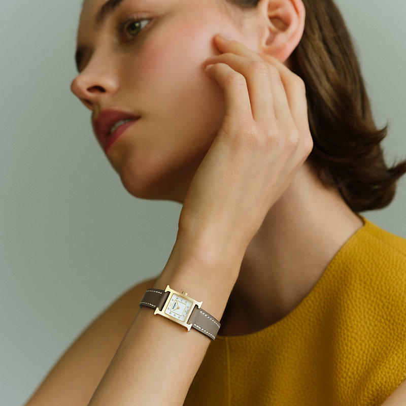 腕時計 《Hウォッチ》 ミニ 21 mm - レッド | Hermès - エルメス-公式 
