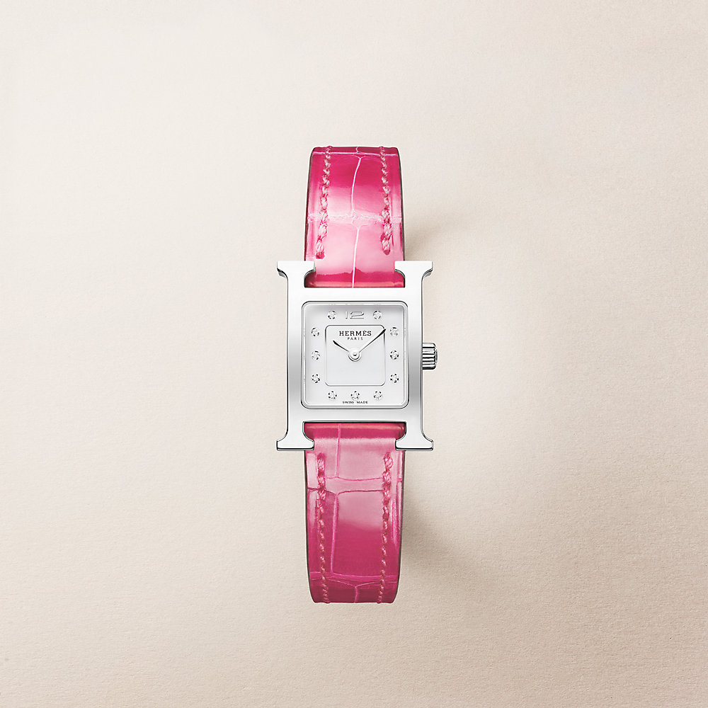 腕時計 《Hウォッチ》 ミニ 21 mm - ブルー | Hermès - エルメス-公式 