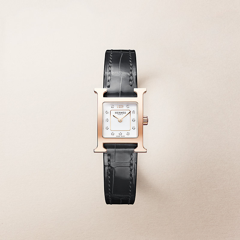 腕時計 《Hウォッチ》 ミニ 21 mm - ブラック | Hermès - エルメス 