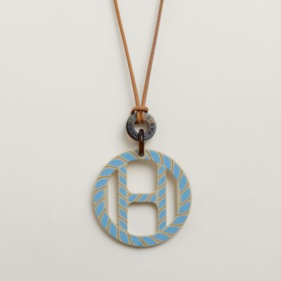 Hermes Necklace Top Pair Simbole 1+1=1 Silver Auth