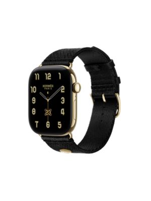 Band Apple Watch Hermès Single Tour 46&nbsp;mm Sangle Satin, View: front, front, view 3 of 4