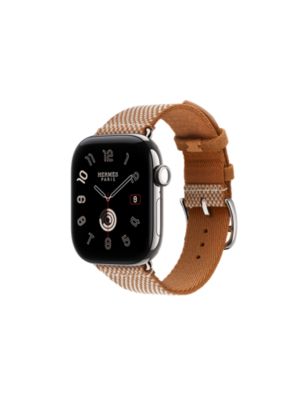 Band Apple Watch Hermès Single Tour 42&nbsp;mm Toile H, View: front, front, view 3 of 4