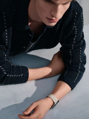 Series&nbsp;12 case & Band Apple Watch Hermès Single Tour 46&nbsp;mm Deployment Buckle Kilim, View: Worn, worn, view 2 of 3