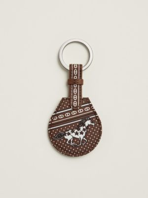 Apple AirTag Hermès キーホルダー 《シュヴァル・ドゥ・クール・バンダナ》, イメージ: 背面図, back, ビュー3の4